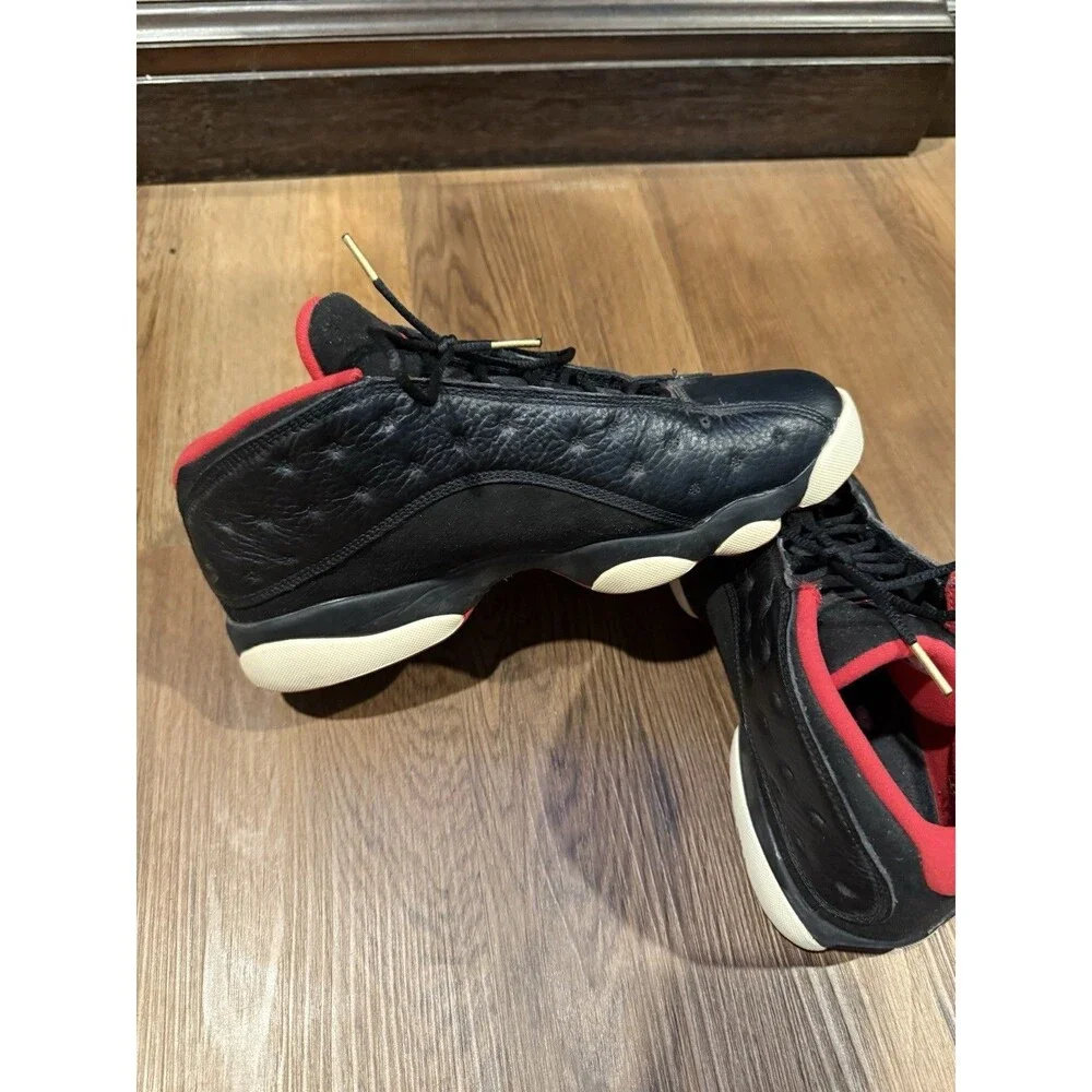 Jordan 13 Retro Low Bred Men's Sneakers Size 9 Black Leather Shoes 310810-027